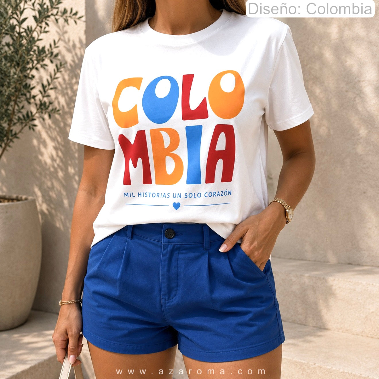 Camisetas Colombia mujer