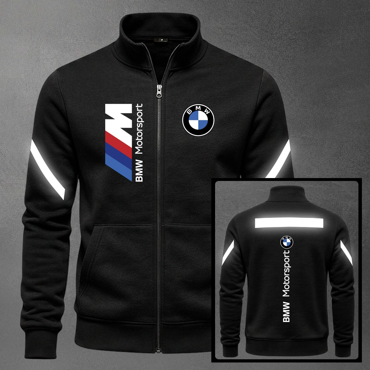 Hoodie BMW cuello alto Reflectivo