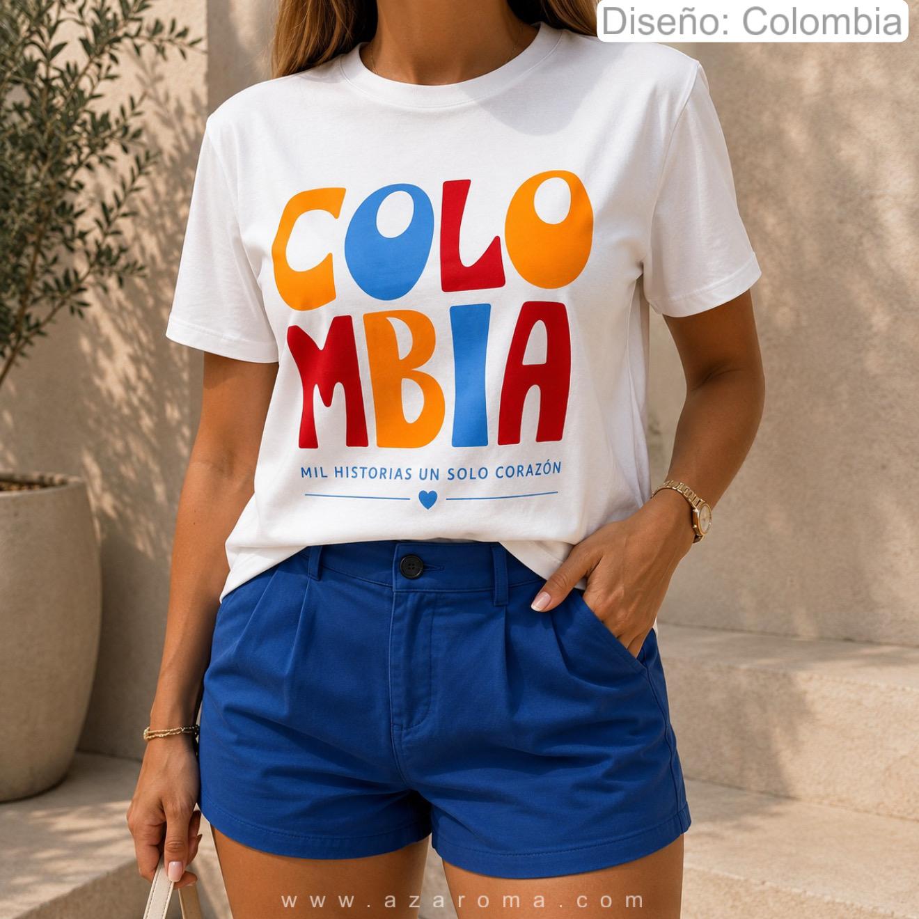 Camisetas Colombia mujer