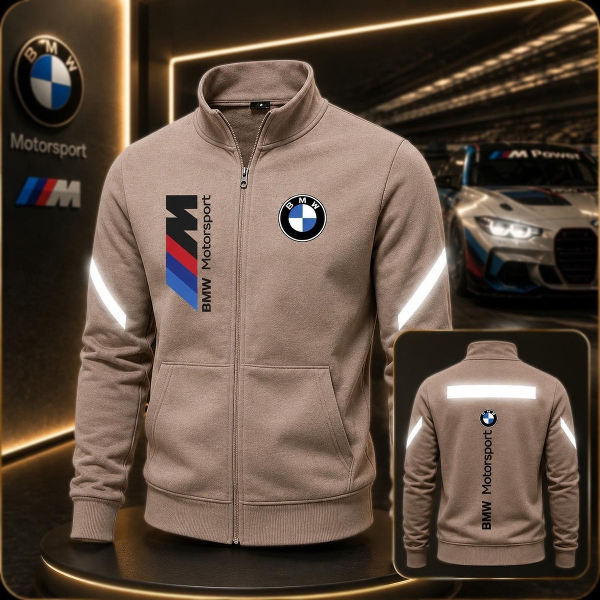 Hoodie BMW cuello alto Reflectivo